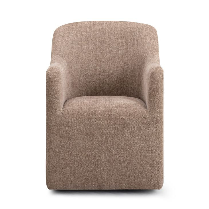 Helena Chocolate Brown Performance Fabric Upholstered Dining Chair
