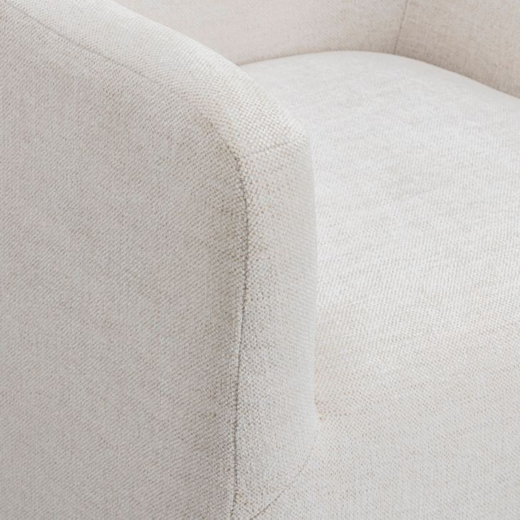 Helena Off White Performance Fabric Upholstered Dining Chair