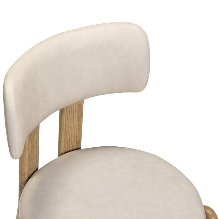 Odessa Cream Vegan Upholstered Leather Dining Chair