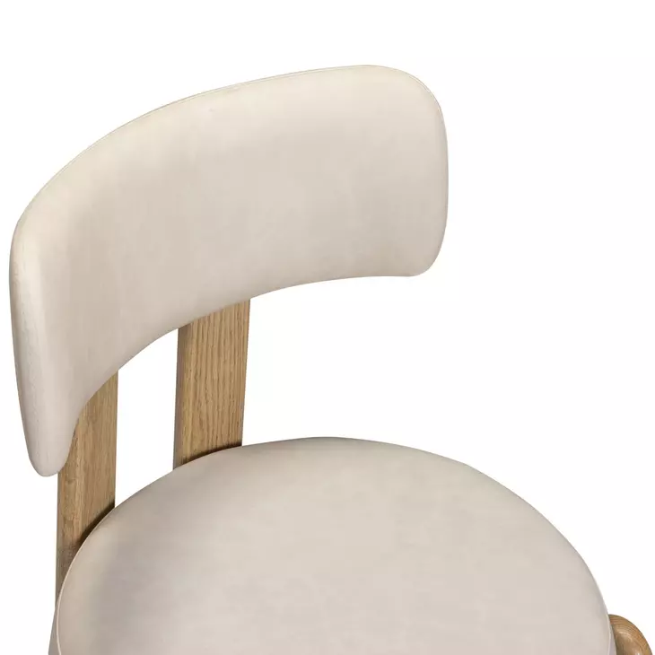 Odessa Cream Vegan Upholstered Leather Dining Chair