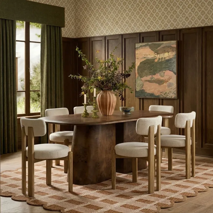 Odessa Cream Performance Fabric Upholstered Dining Chair