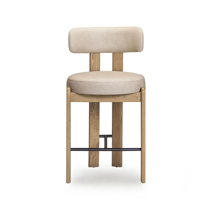 Odessa Taupe Upholstered Counter Height Stool