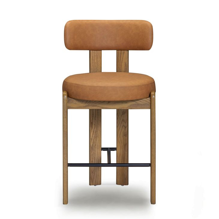 Odessa Brown Upholstered Counter Height Stool