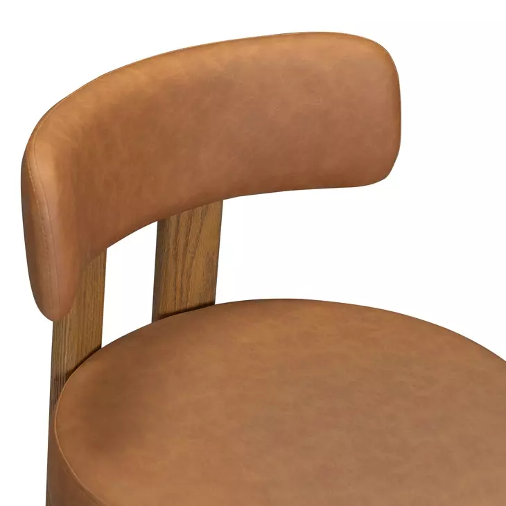 Odessa Brown Upholstered Counter Height Stool