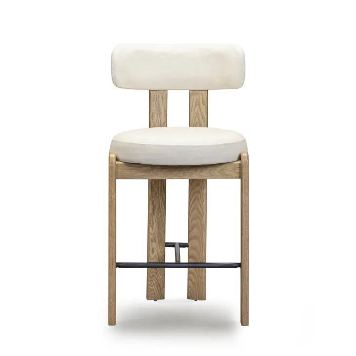Odessa Cream Upholstered Counter Height Stool