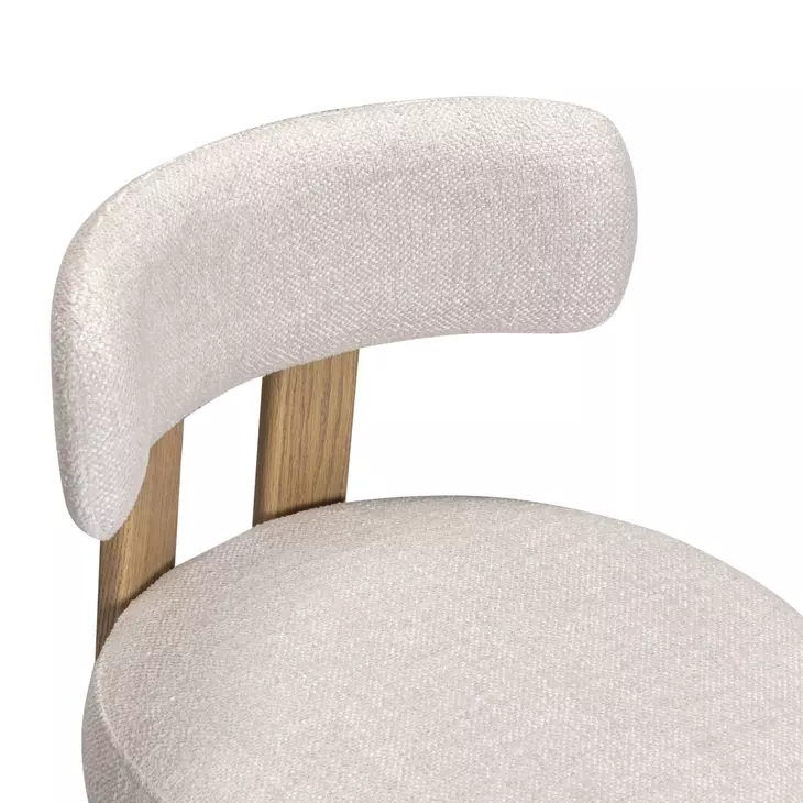 Odessa Cream Performance Fabric Upholstered Counter Height Stool