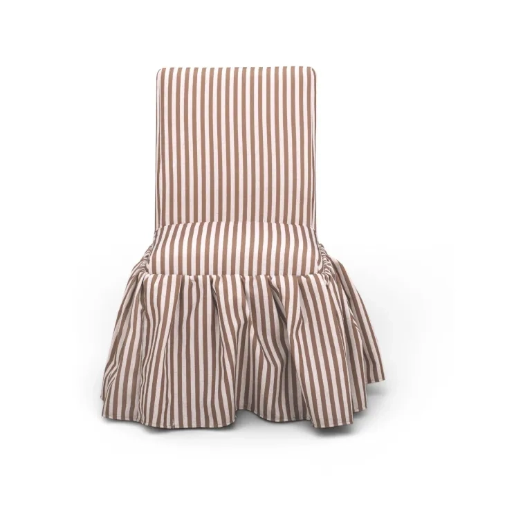 Gertrude Brown and White Performance Fabric Upholstered Dining Chair