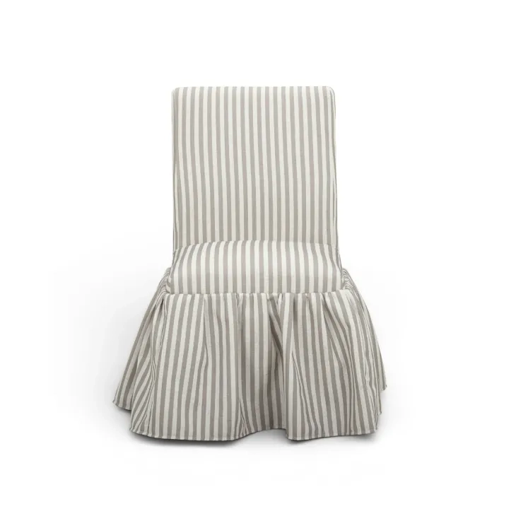 Gertrude Khaki and White Performance Fabric Upholstered Dining Chair