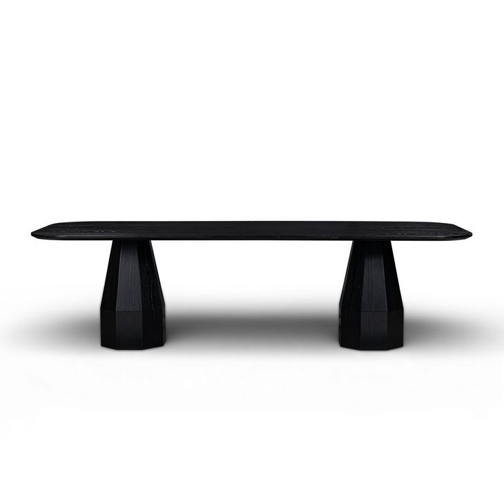 Brocha Black 106" Rectangular Dining Table