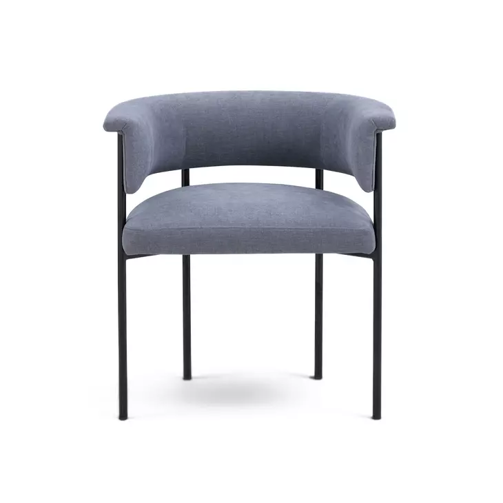 Taylor Blue Performance Chenille Upholstered Dining Chair