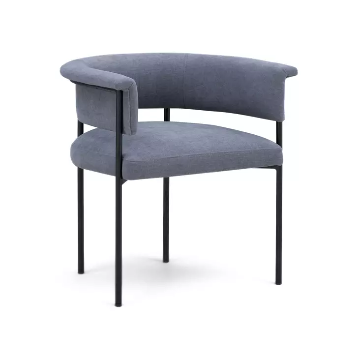 Taylor Blue Performance Chenille Upholstered Dining Chair