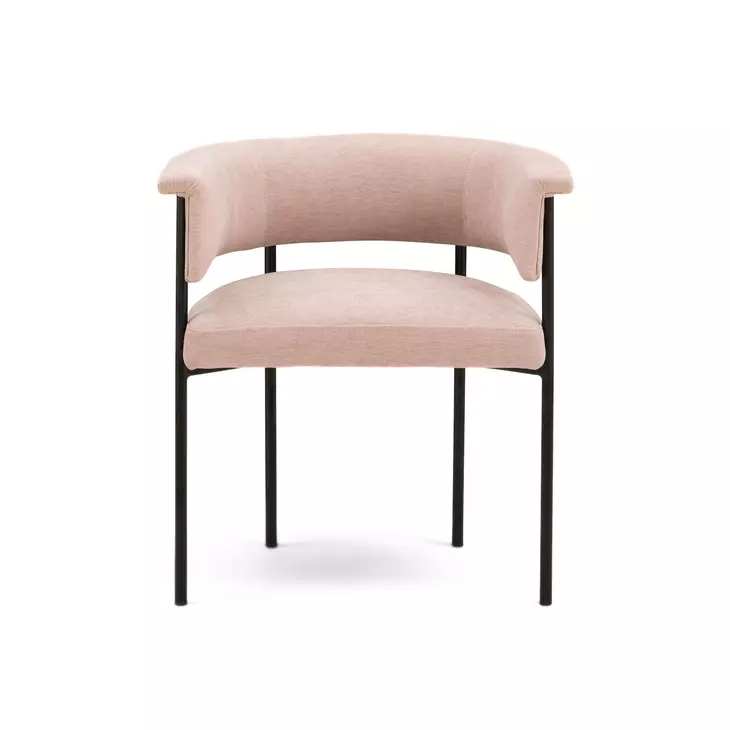Taylor Light Pink Performance Chenille Upholstered Dining Chair
