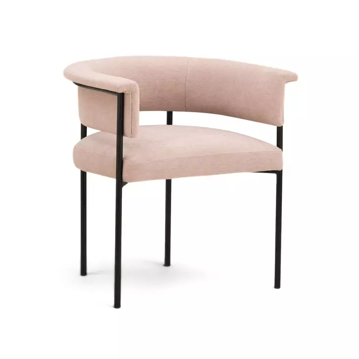 Taylor Light Pink Performance Chenille Upholstered Dining Chair