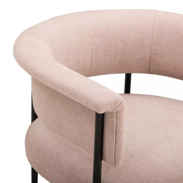 Taylor Light Pink Performance Chenille Upholstered Dining Chair