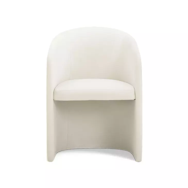 Seraphina Cream Performance Velvet Upholstered Dining Chair