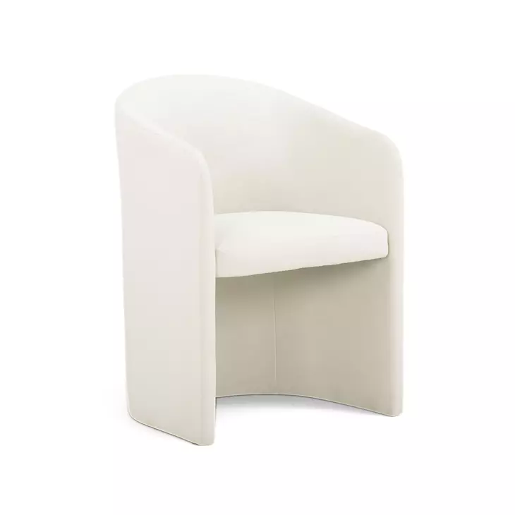 Seraphina Cream Performance Velvet Upholstered Dining Chair