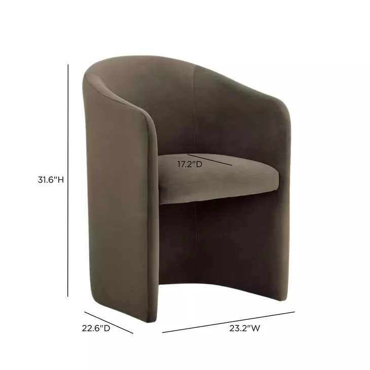 Seraphina Chocolate Brown Performance Velvet Upholstered Dining Chair