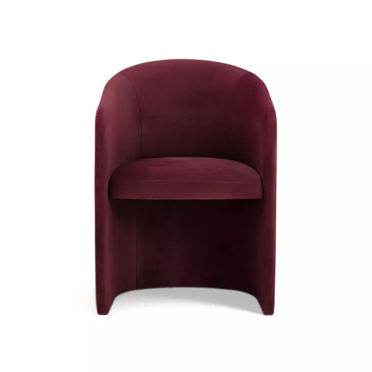 Seraphina Berry Red Performance Velvet Upholstered Dining Chair