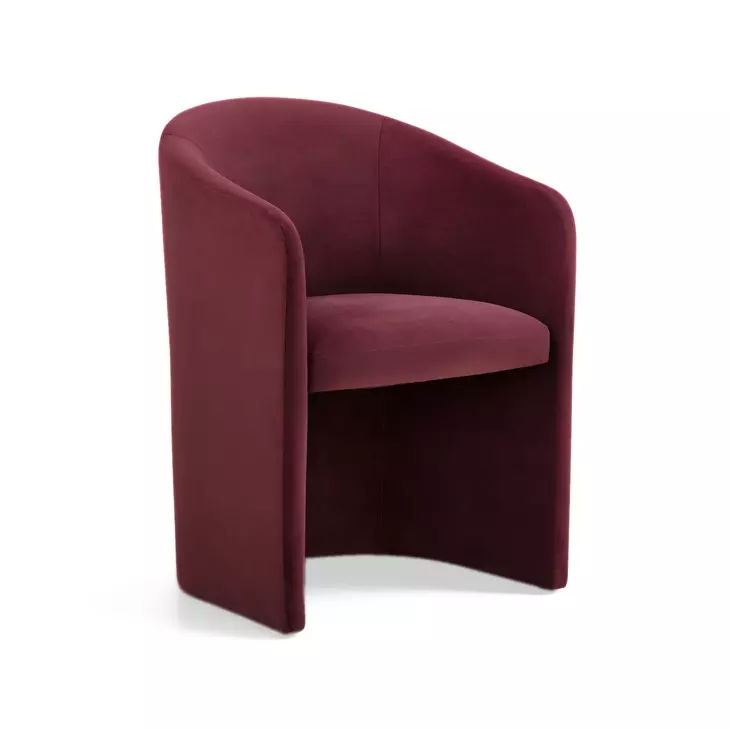 Seraphina Berry Red Performance Velvet Upholstered Dining Chair