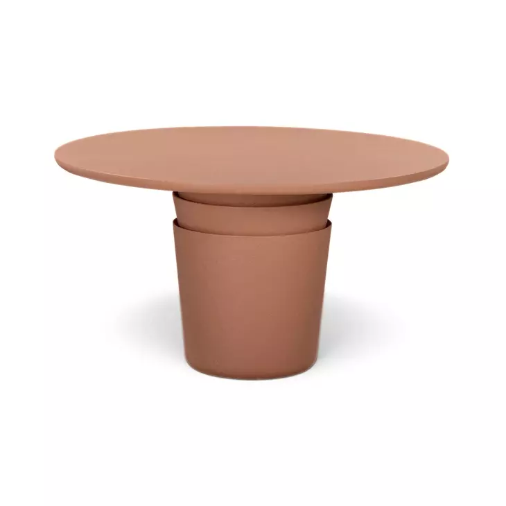 Margot Red Terracotta Outdoor 54" Round Dining Table