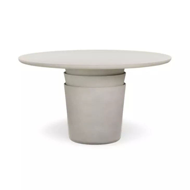 Margot Light Gray Outdoor 54" Round Dining Table