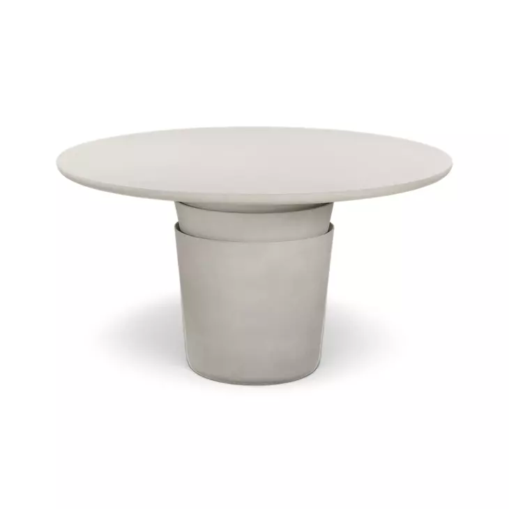 Margot Light Gray Outdoor 54" Round Dining Table