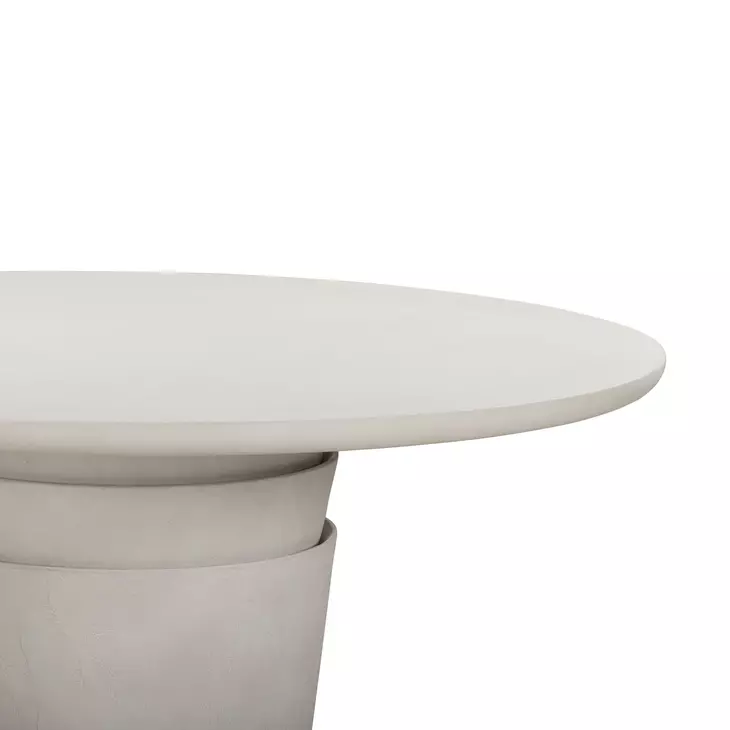 Margot Light Gray Outdoor 54" Round Dining Table