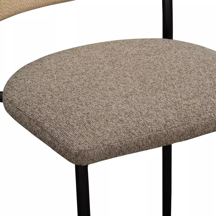 Celine Brown Performance Boucle Upholstered Bar Stool