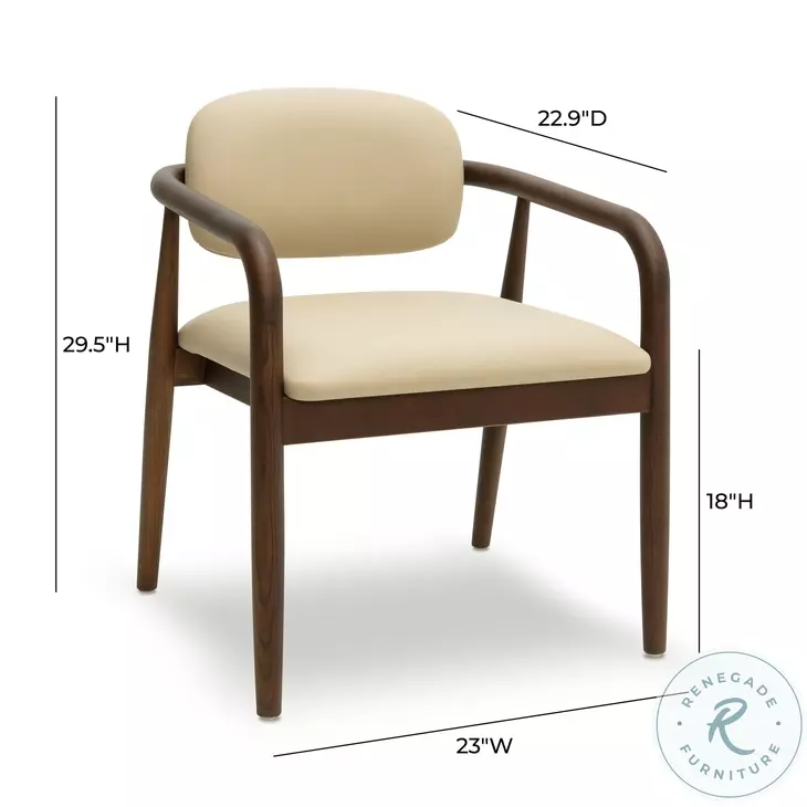 Betsy Taupe Vegan Leather Dining Chair