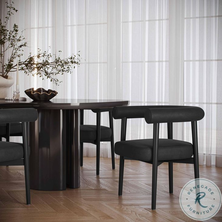 Spara Black Performance Vegan Leather Dining Chair