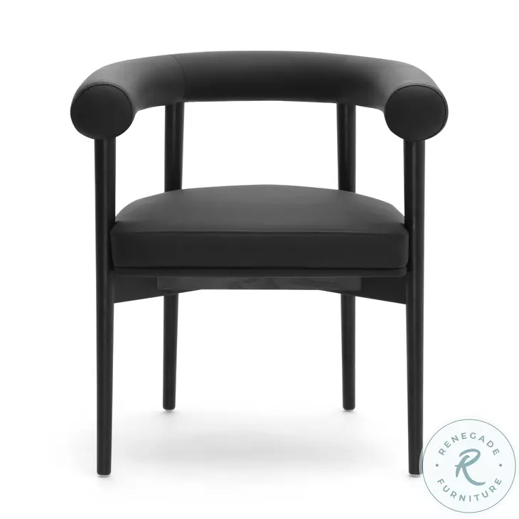 Spara Black Performance Vegan Leather Dining Chair