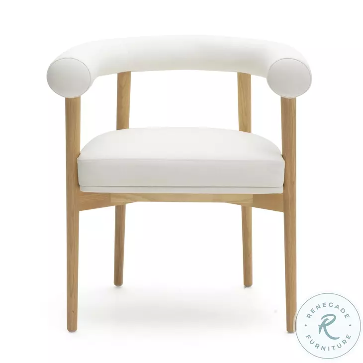 Spara White Performance Vegan Leather Dining Chair