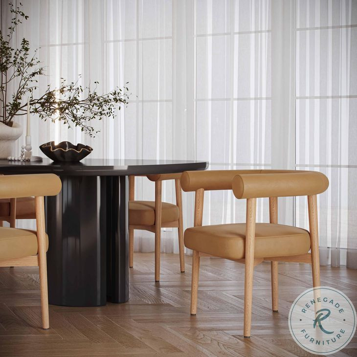 Spara Cognac Performance Vegan Leather Dining Chair