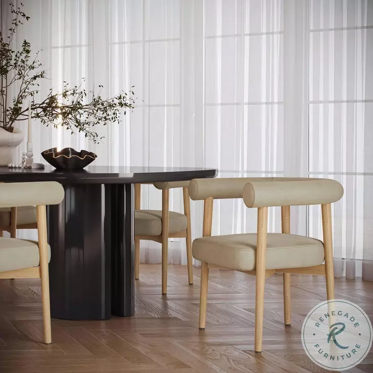 Spara Taupe Performance Vegan Leather Dining Chair