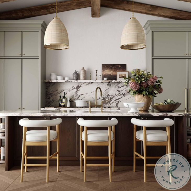 Spara White Performance Vegan Leather Counter Height Stool