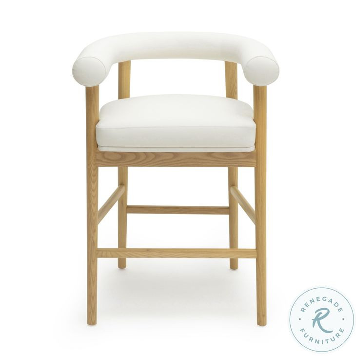 Spara White Performance Vegan Leather Counter Height Stool