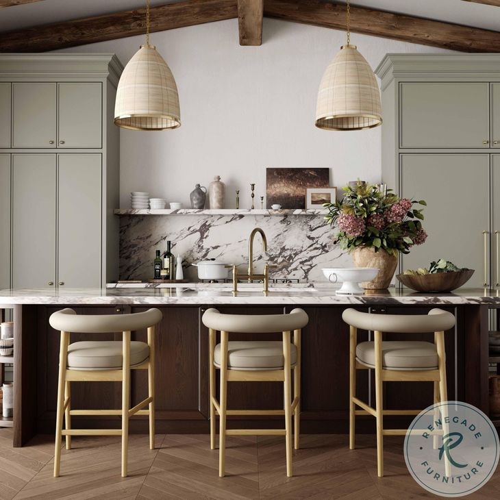 Spara Taupe Performance Vegan Leather Counter Height Stool