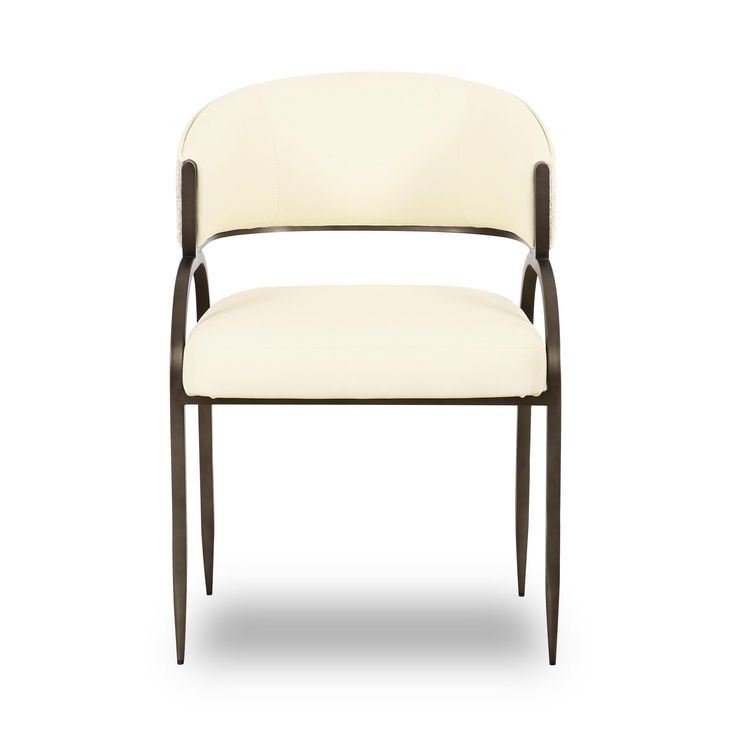 Tatum Cream Performance Fabric 2 Tone Dining Chair
