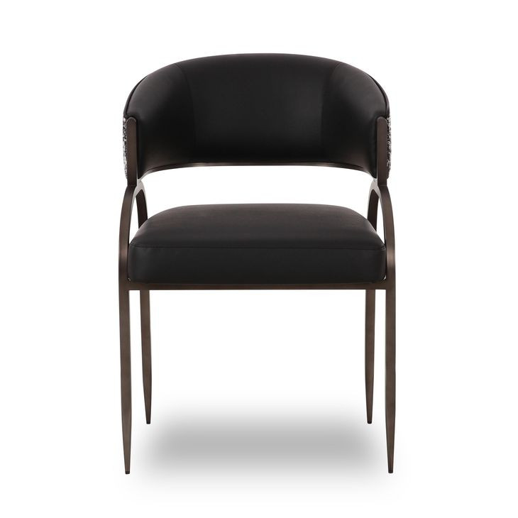 Tatum Black Performance Fabric Dining Chair
