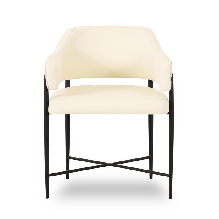 Sezanne Cream Performance Fabric 2 Tone Dining Chair
