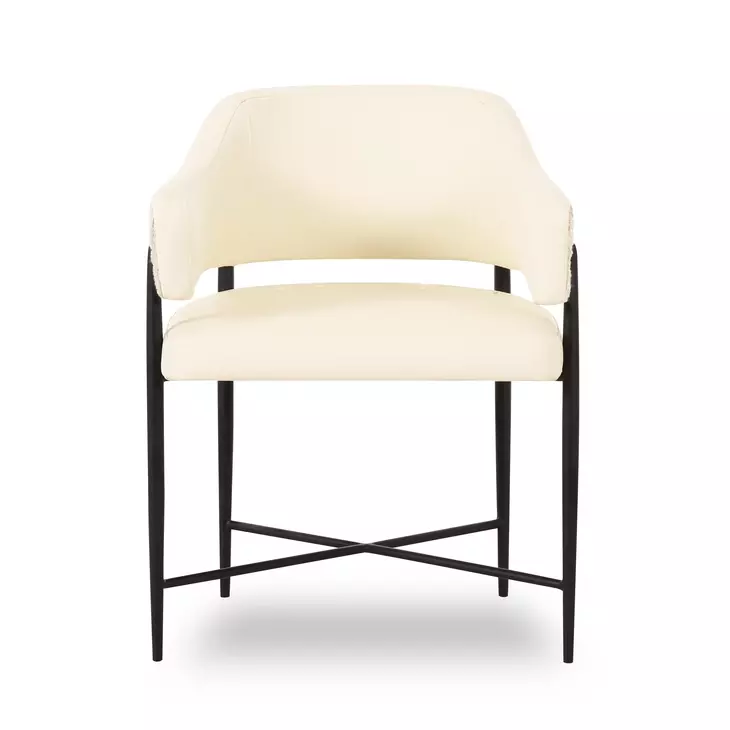 Sezanne Cream Performance Fabric 2 Tone Dining Chair