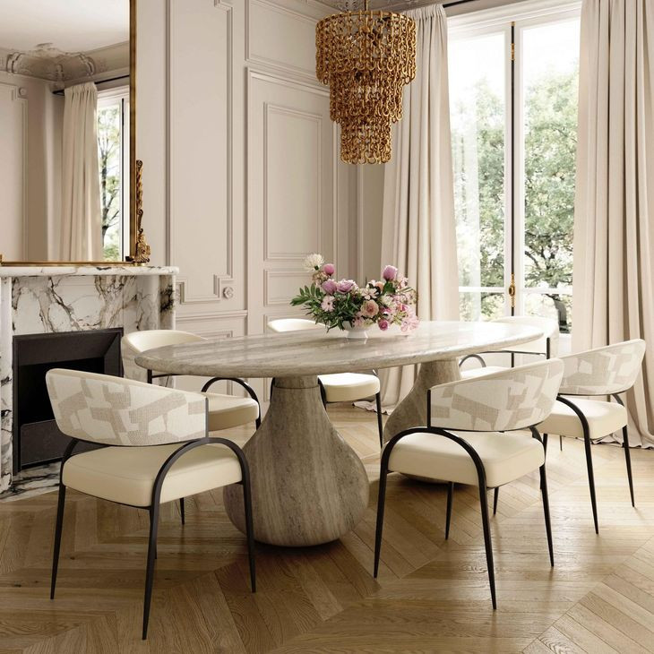 Tatum Cream Performance Fabric Dining Chair