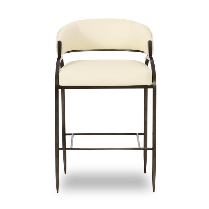 Tatum Cream Performance Fabric Counter Height Stool