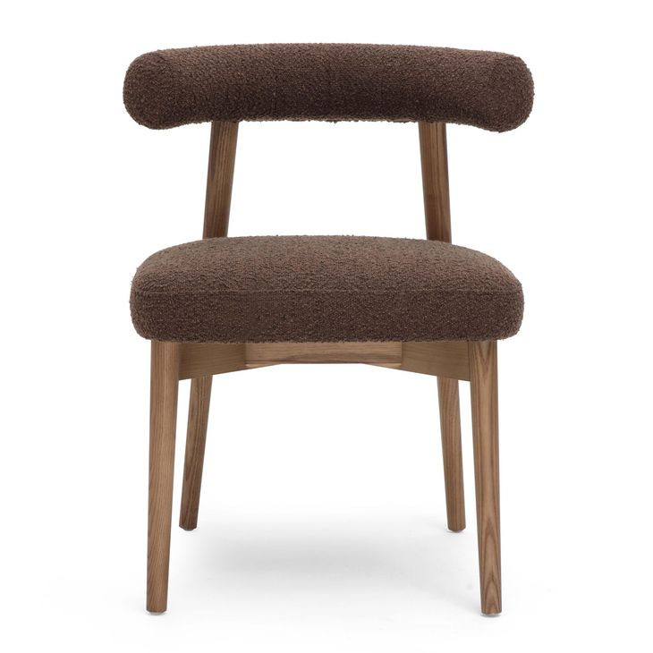 Spara Chocolate Brown Performance Fabric Upholstered Side Chair