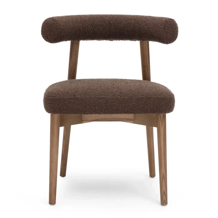 Spara Chocolate Brown Performance Fabric Upholstered Side Chair