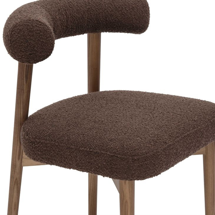 Spara Chocolate Brown Performance Fabric Upholstered Side Chair