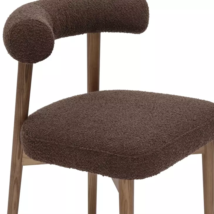 Spara Chocolate Brown Performance Fabric Upholstered Side Chair