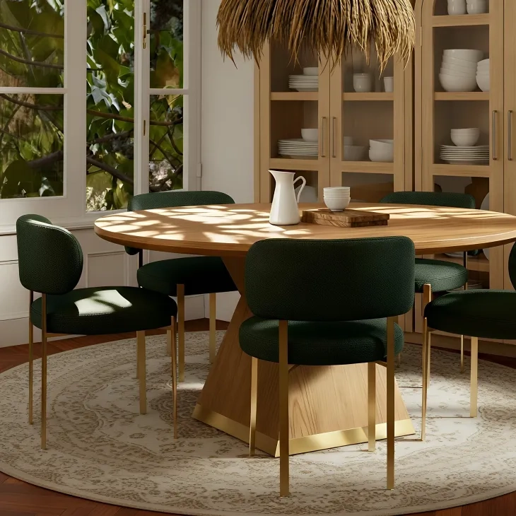Margaret Green Performance Fabric Upholstered Dining Chair