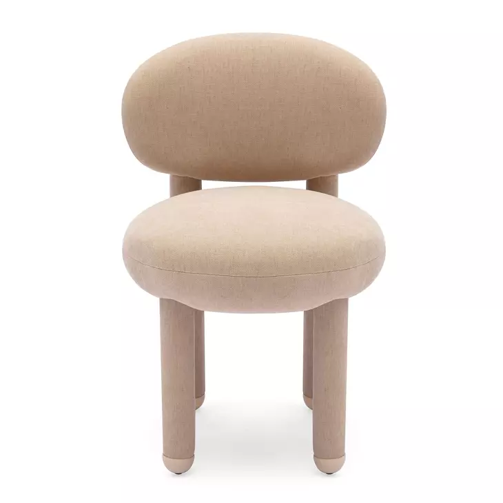 Manu Tan Performance Chenille Upholstered Dining Chair