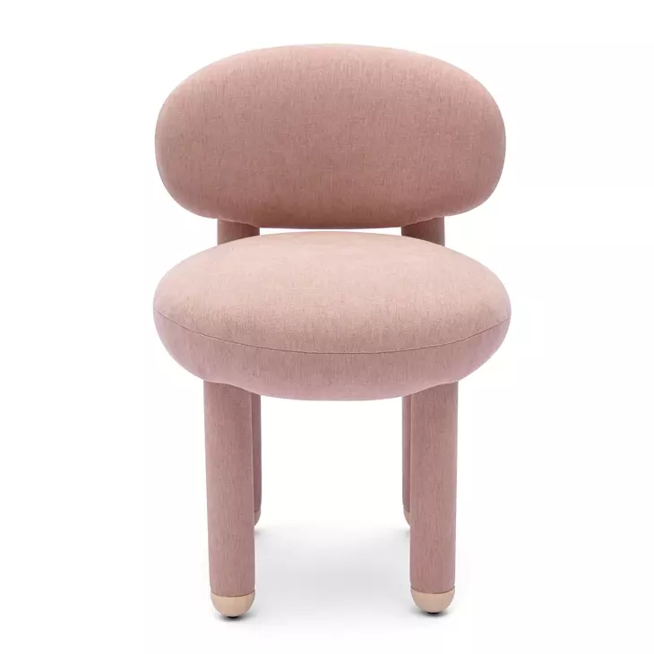 Manu Light Pink Performance Chenille Upholstered Dining Chair